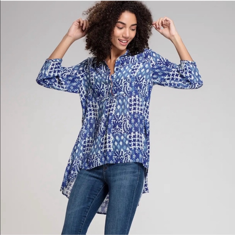BENARES The Katie Top - Indigo Blue Size XS